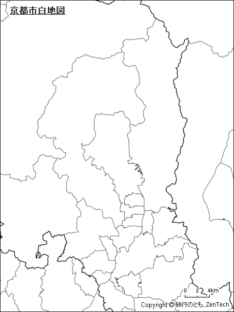 京都市白地図