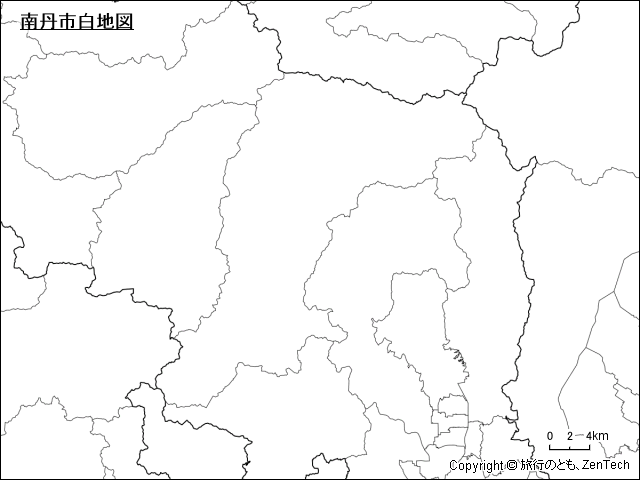 南丹市白地図