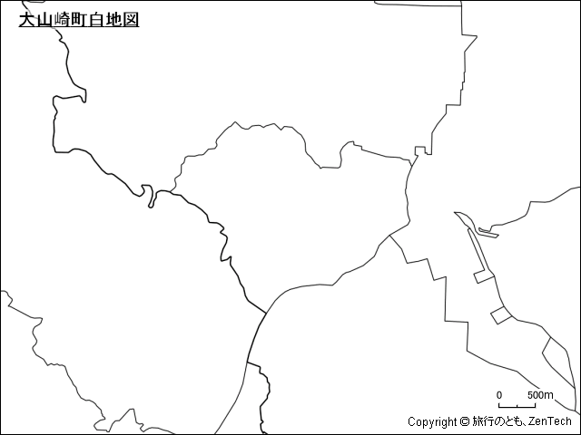 大山崎町白地図