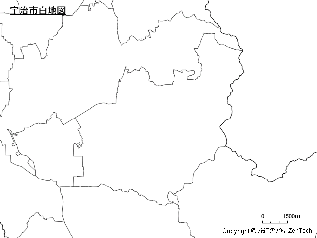 宇治市白地図