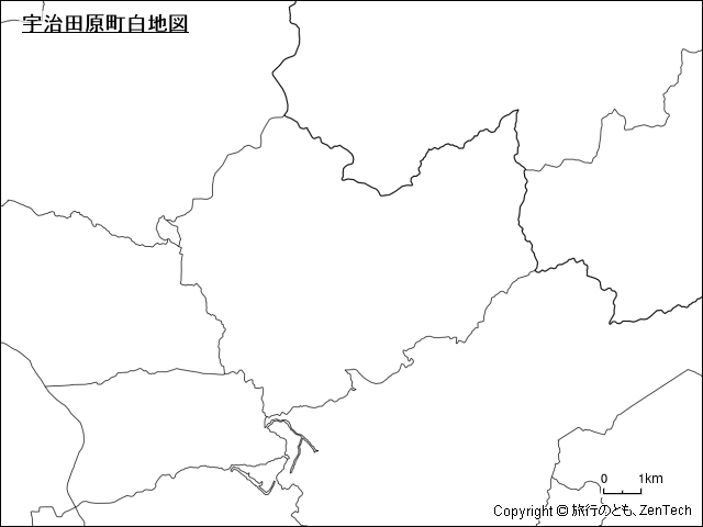 宇治田原町白地図