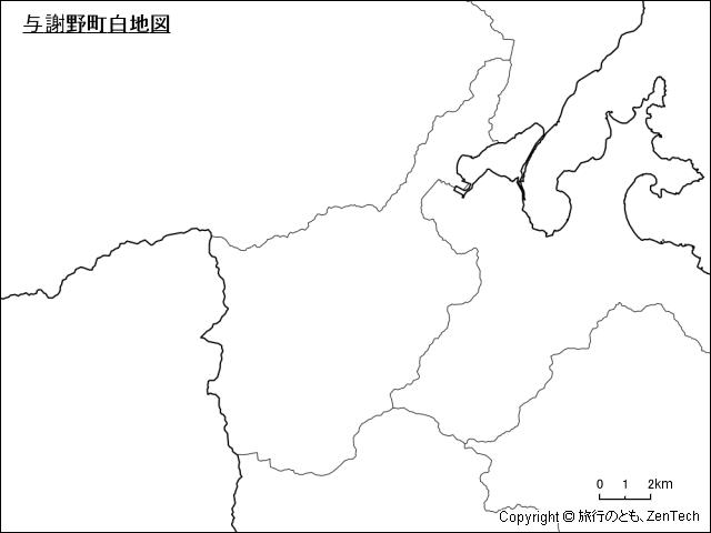 与謝野町白地図