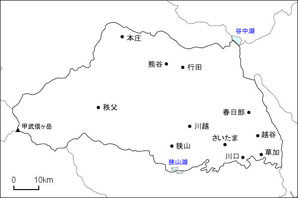 地名入り埼玉県白地図