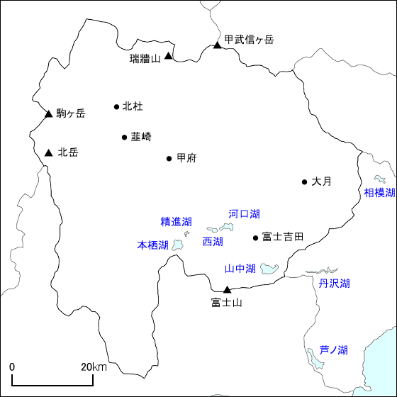 「山梨県 地図」の画像検索結果