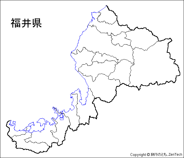 福井県 市町村地図 旅行のとも Zentech