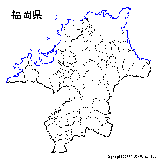 福岡県 市町村地図 旅行のとも Zentech