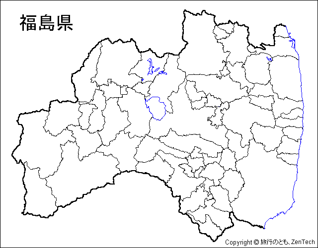 白地図 福島県