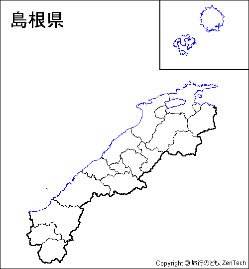 島根県白地図