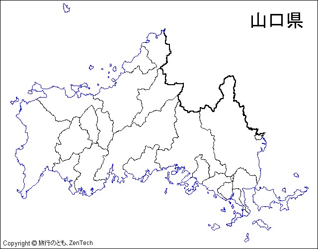 山口県 市町村地図 旅行のとも Zentech