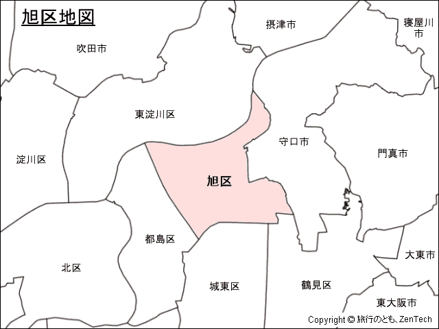 大阪市旭区地図