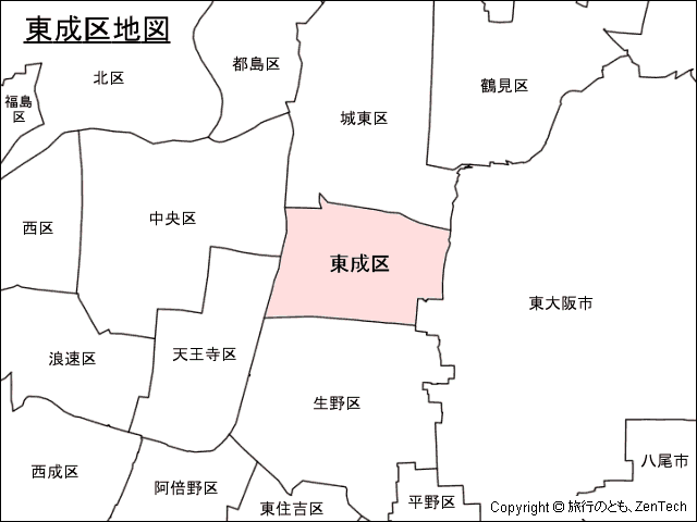 大阪市東成区地図