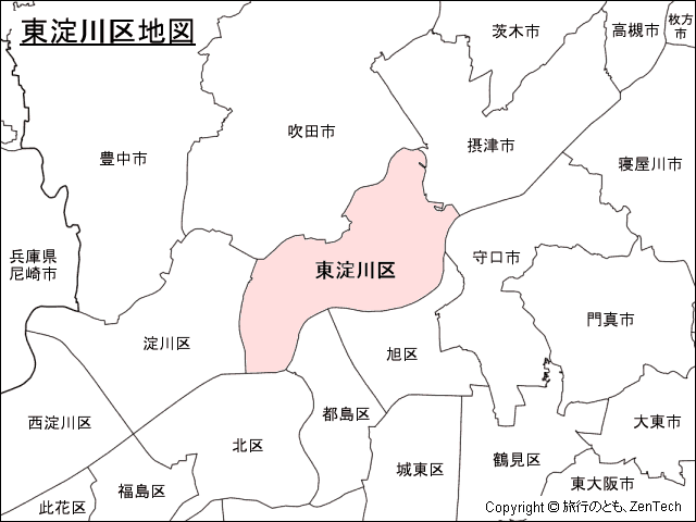 大阪市東淀川区地図