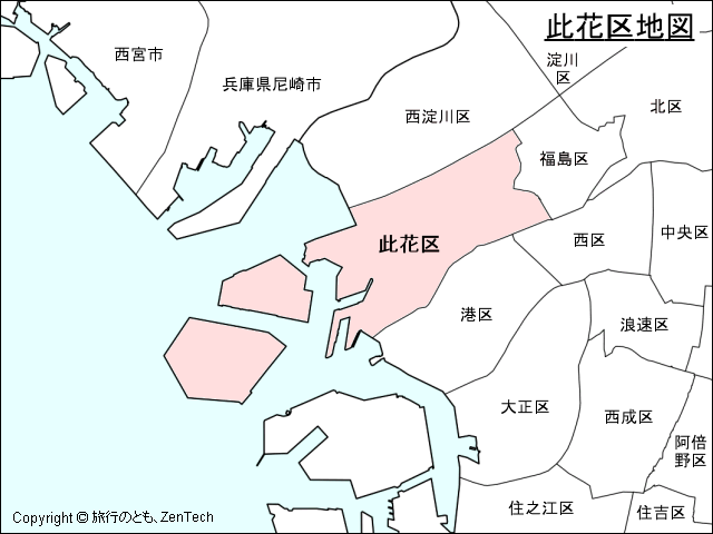 大阪市此花区地図