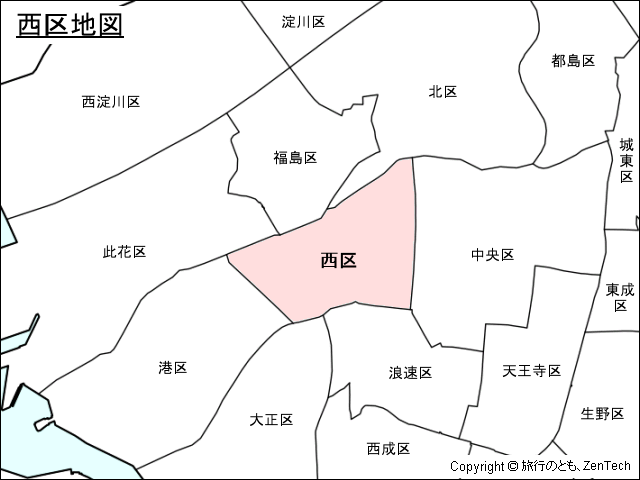 大阪市西区地図