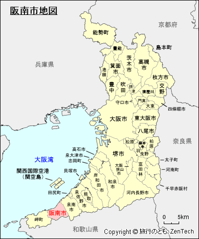 大阪府阪南市地図