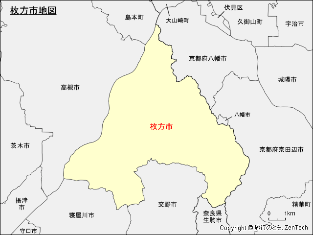 枚方市地図
