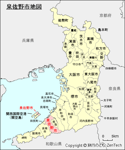 大阪府泉佐野市地図