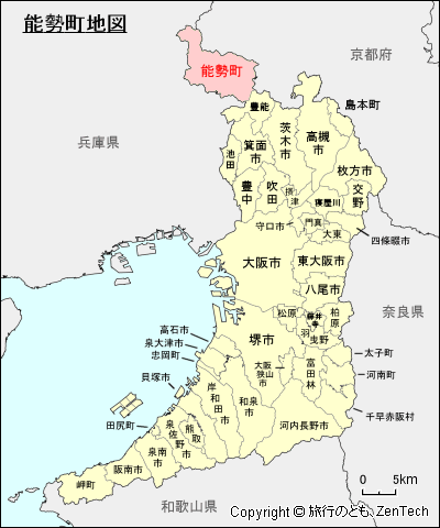 大阪府能勢町地図