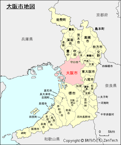 大阪府大阪市地図