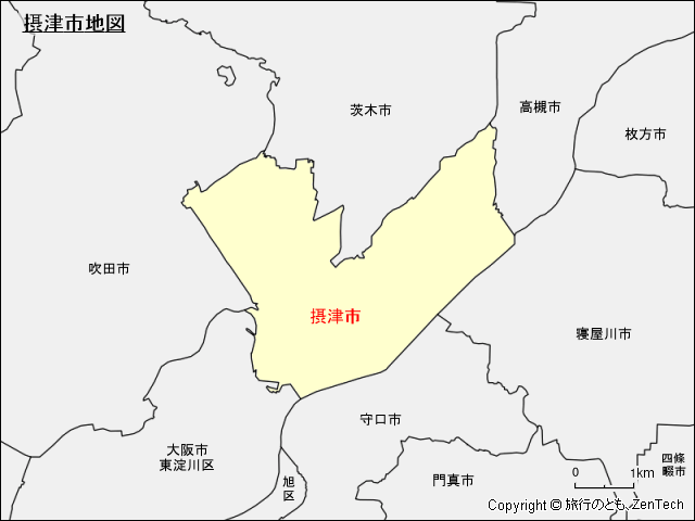 摂津市地図
