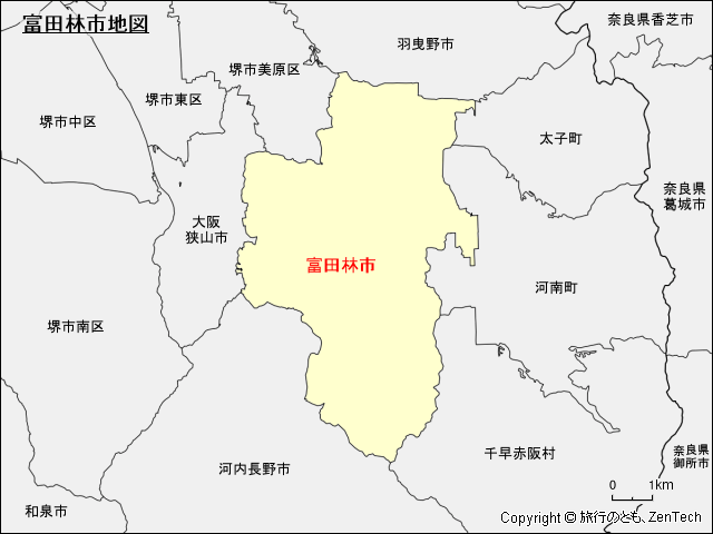 富田林市地図