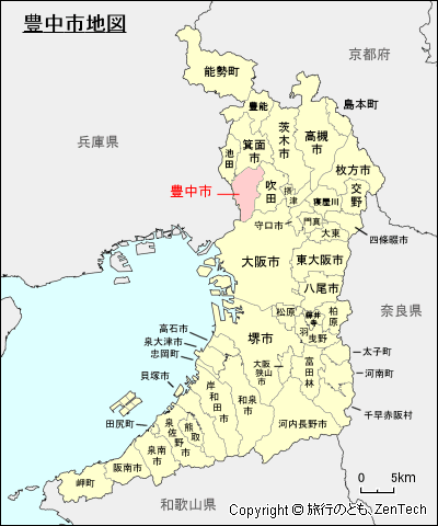 大阪府豊中市地図