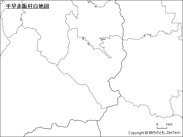 千早赤阪村白地図