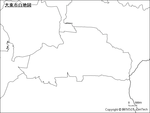 大東市白地図
