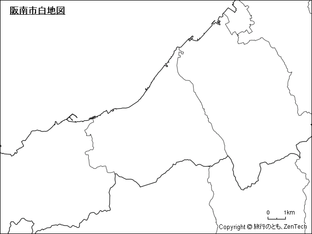 阪南市白地図