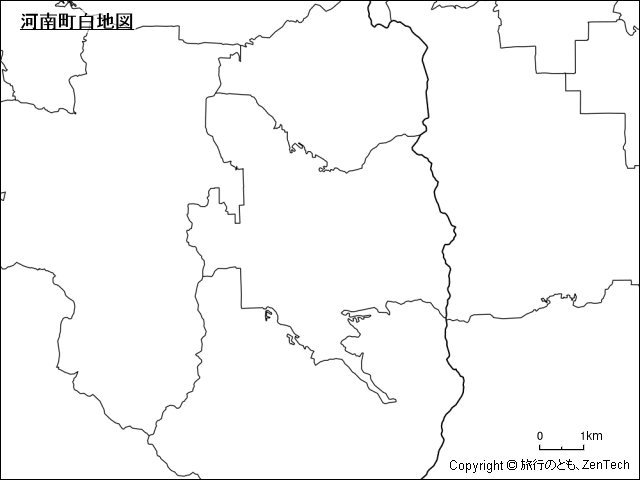 河南町白地図