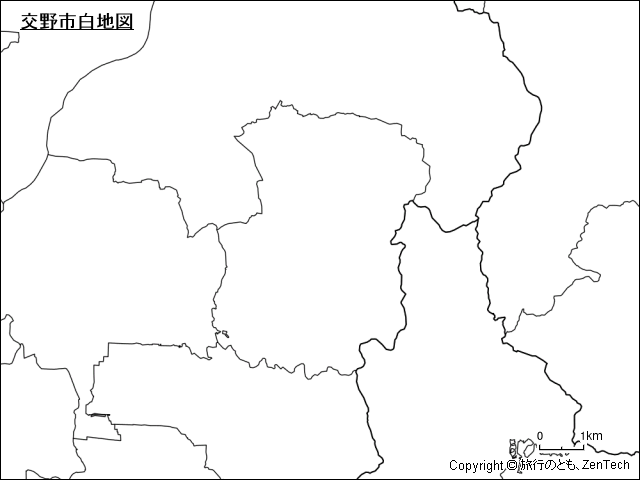 交野市白地図