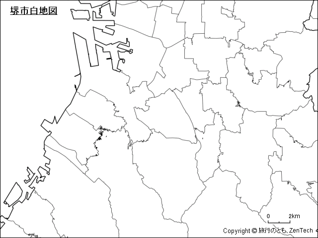 堺市白地図