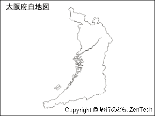 大阪府白地図