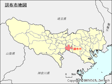 東京都調布市地図