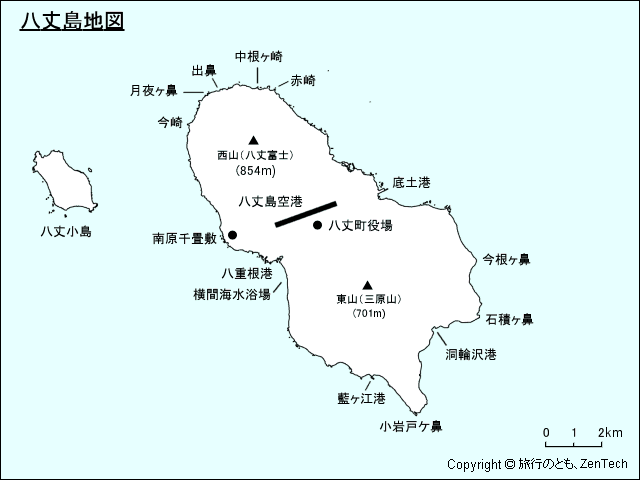 八丈島地図