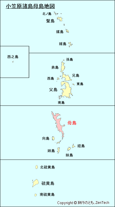 小笠原諸島母島地図