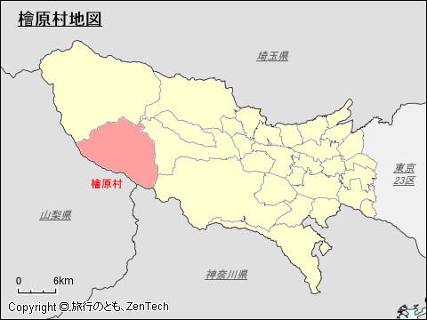 檜原村地図