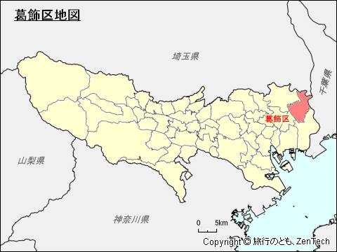 東京都東京都、葛飾区地図