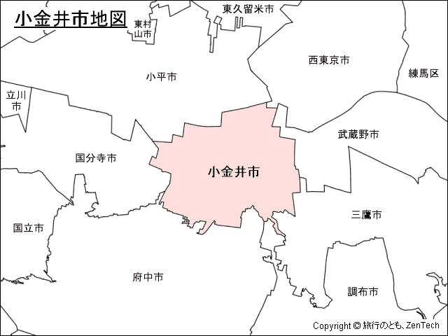 小金井市地図