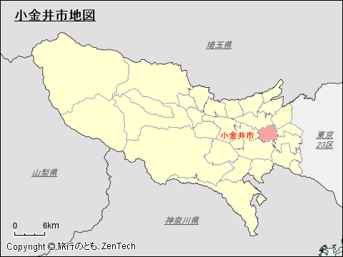 小金井市地図