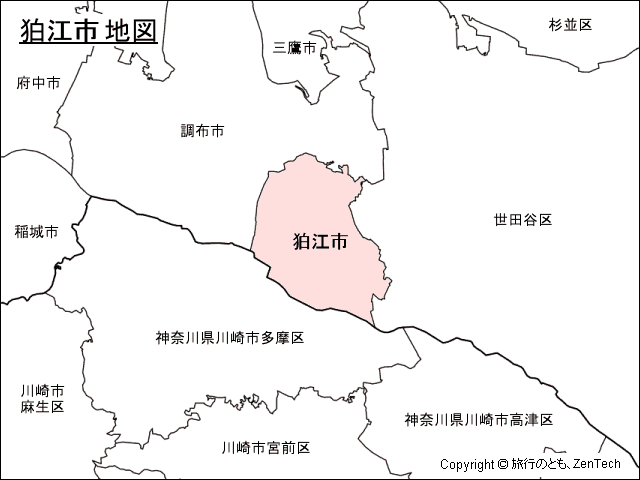 狛江市地図