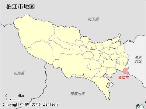 狛江市地図