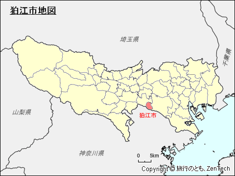 東京都狛江市地図