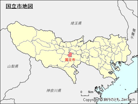 東京都国立市地図