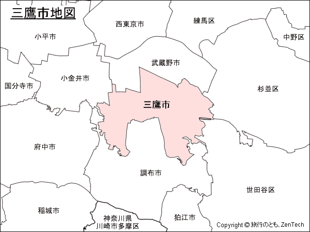 三鷹市地図