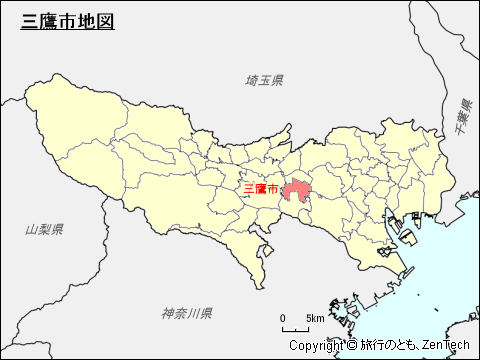 東京都三鷹市地図