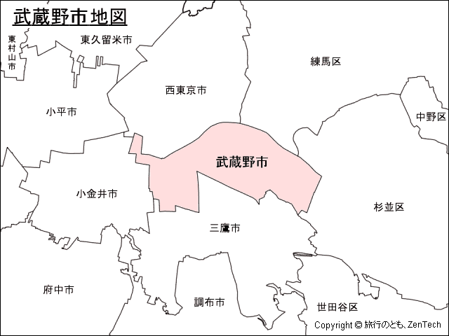 武蔵野市地図