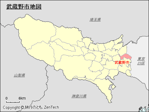 武蔵野市地図