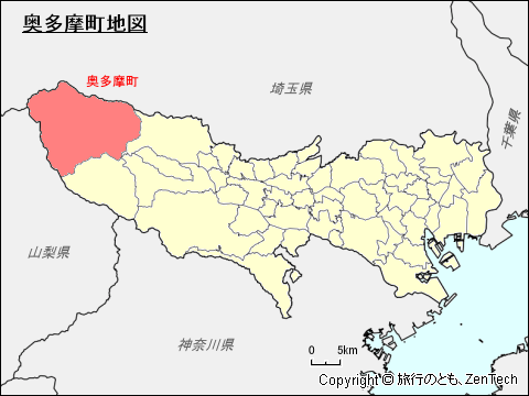東京都奥多摩町地図