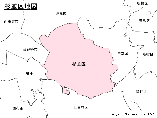 杉並区地図